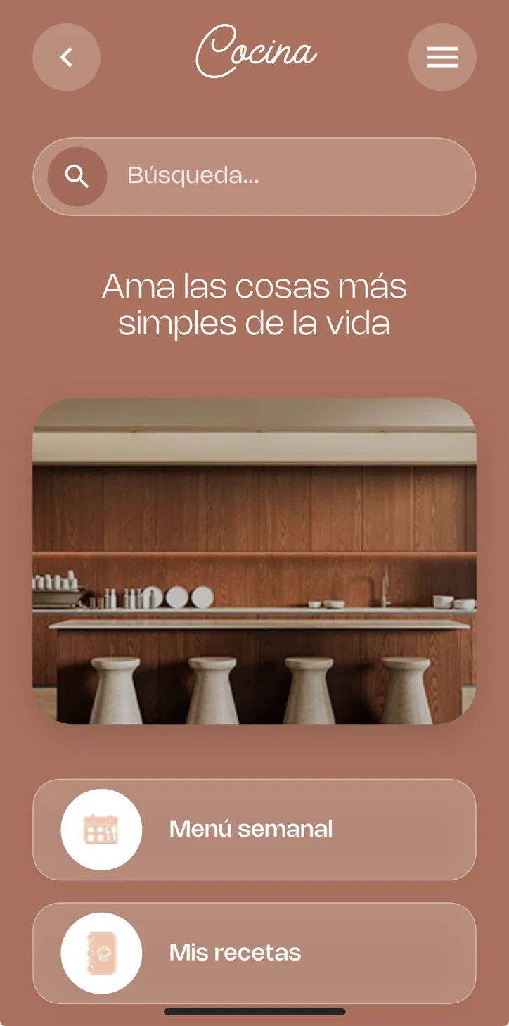 Pantalla de Cocina en A La Mano