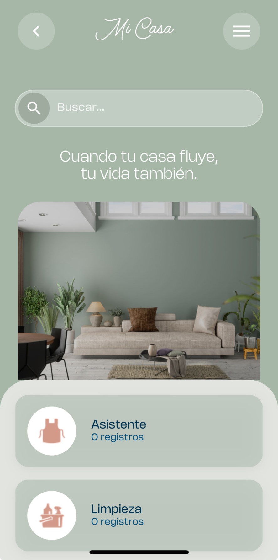 Pantalla de Mi Casa en A La Mano